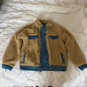 REVERSIBLE TEDDY DENIM JACKET
